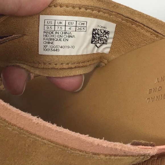 Toms | Val Tan Pink Suede Criss Cross Strap Slide Sandals 9.5 - Picture 7 of 8